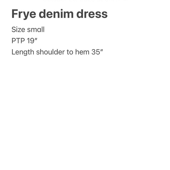 Frye Blue Denim Western Mini Dress size small - Picture 8 of 8